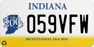 IN license plate 059VFW