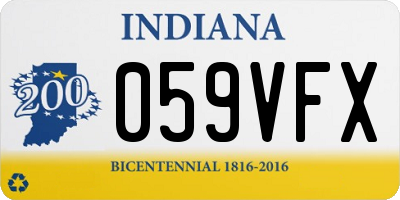 IN license plate 059VFX