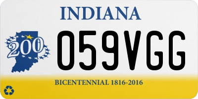 IN license plate 059VGG