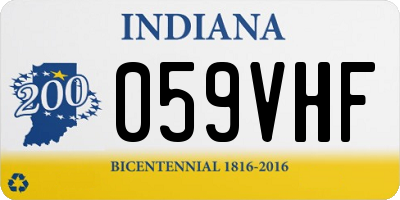 IN license plate 059VHF