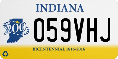 IN license plate 059VHJ