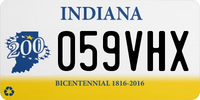 IN license plate 059VHX