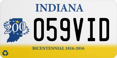 IN license plate 059VID