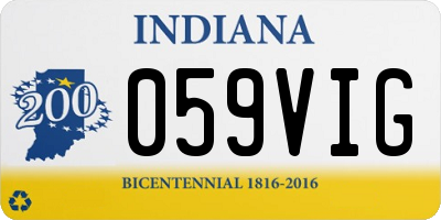 IN license plate 059VIG