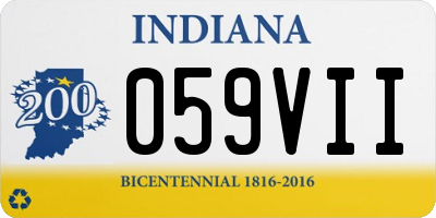 IN license plate 059VII