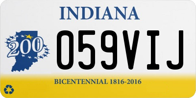 IN license plate 059VIJ