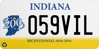 IN license plate 059VIL