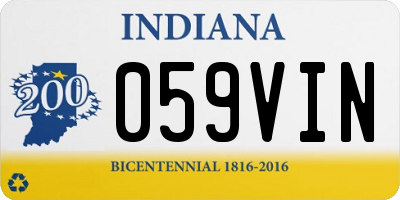 IN license plate 059VIN