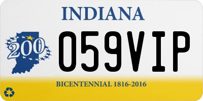 IN license plate 059VIP