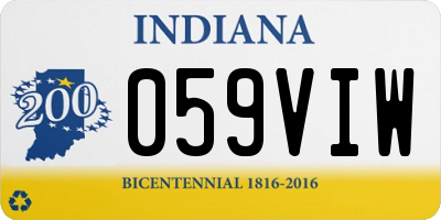 IN license plate 059VIW