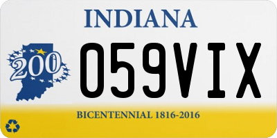 IN license plate 059VIX