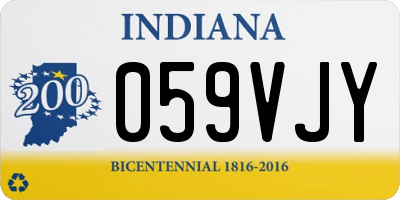 IN license plate 059VJY