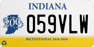 IN license plate 059VLW
