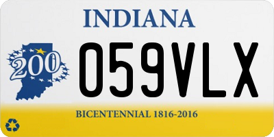 IN license plate 059VLX