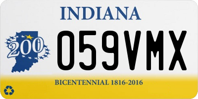 IN license plate 059VMX
