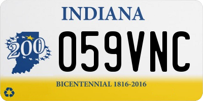 IN license plate 059VNC