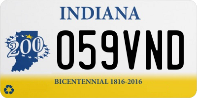 IN license plate 059VND