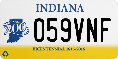 IN license plate 059VNF