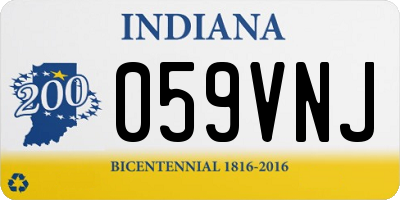 IN license plate 059VNJ