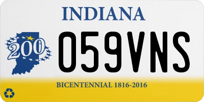 IN license plate 059VNS