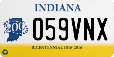 IN license plate 059VNX