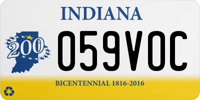 IN license plate 059VOC