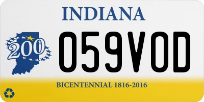 IN license plate 059VOD