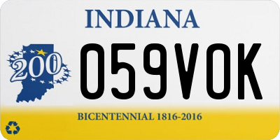IN license plate 059VOK