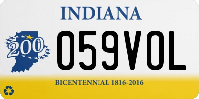 IN license plate 059VOL