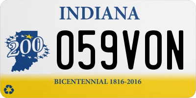 IN license plate 059VON