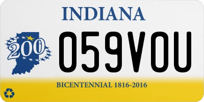 IN license plate 059VOU