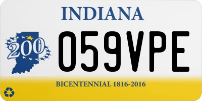 IN license plate 059VPE