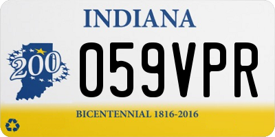 IN license plate 059VPR