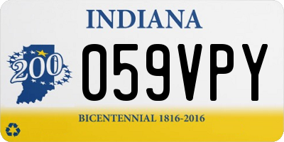 IN license plate 059VPY