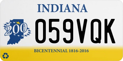 IN license plate 059VQK