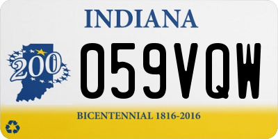 IN license plate 059VQW