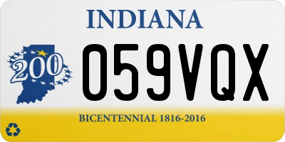 IN license plate 059VQX