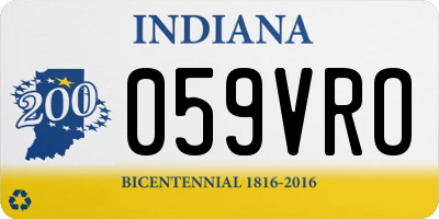 IN license plate 059VRO