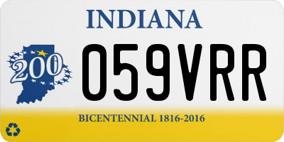 IN license plate 059VRR