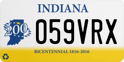IN license plate 059VRX