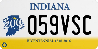 IN license plate 059VSC