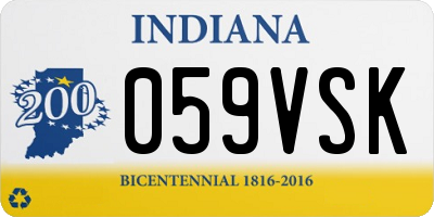 IN license plate 059VSK