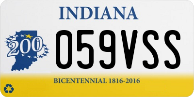 IN license plate 059VSS