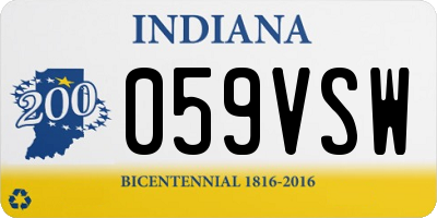 IN license plate 059VSW