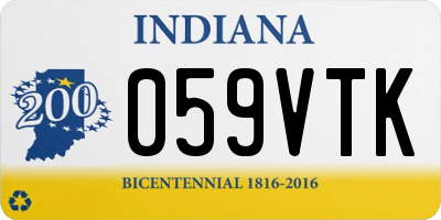 IN license plate 059VTK