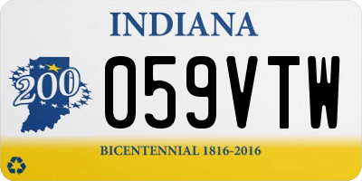 IN license plate 059VTW