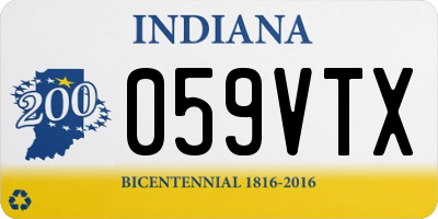 IN license plate 059VTX