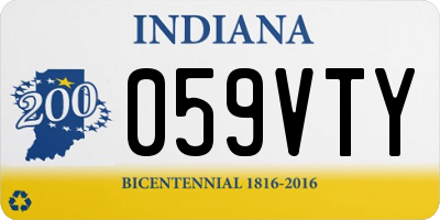 IN license plate 059VTY