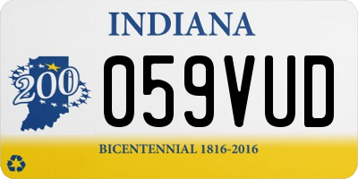 IN license plate 059VUD