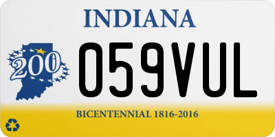 IN license plate 059VUL